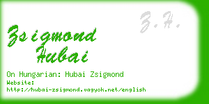 zsigmond hubai business card